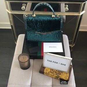 Brahmin Gabriella Cellini Embossed Velvet Satchel